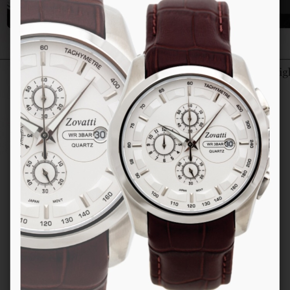 Brand New Zovatti Wrist Watch with Leather Band